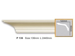 Карниз поліуретановий гладкий Gaudi Decor P 136 Flexi